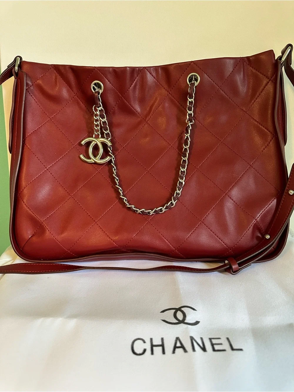 Burgundy Genuine soft leather